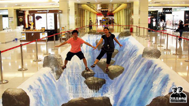 3D地画《深圳最大的瀑布》
